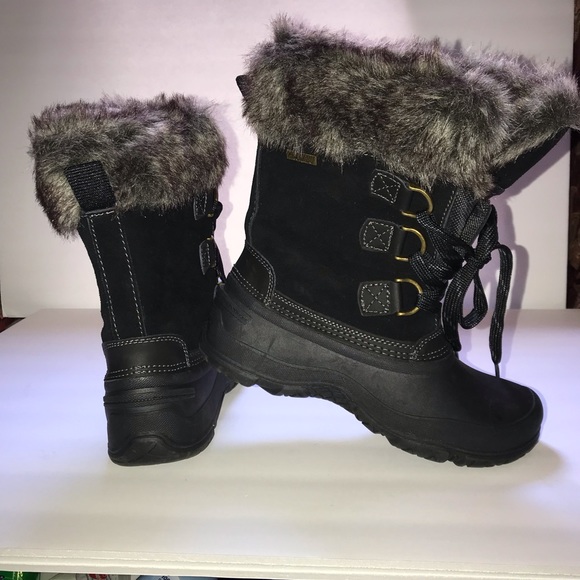 KHOMBU WATERPROOF FAUX FUR WINTER ANKLE BOOTS - Picture 5 of 8
